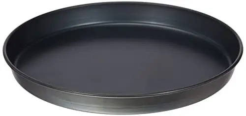 Produktbild: FMprofessional Pizzablech Ø 24 cm, hochwertiges Pizzabackblech, rundes Backblech aus Blaublech, Blech für tiefgekühlte und selbstgemachte Pizza, qualitative Pizzaform, Menge: 1 Stück