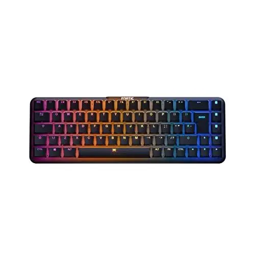 Produktbild: Fnatic STREAK65 LP Black | Compact RGB Gaming Mechanical Keyboard Speed Switches | PBT Doubleshot Keycaps 65% Layout (60 65 Percent) Low Profile Esports Keyboard (Intl. US ISO Layout, QWERTY)