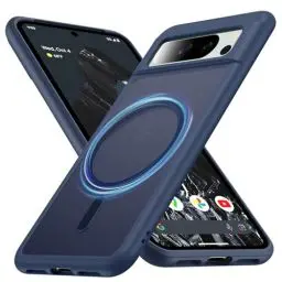 Produktbild: FNDMIL (NO.1 Magnetisch für Google Pixel 8 Pro Hülle mit MagSafe(Translucent Matt)(Anti-Fingerabdruck)(Militär Stoßfest) Hardcase mit Weich Silikon Handyhülle für Pixel 8 Pro Case Dünn 6.7'',Blau