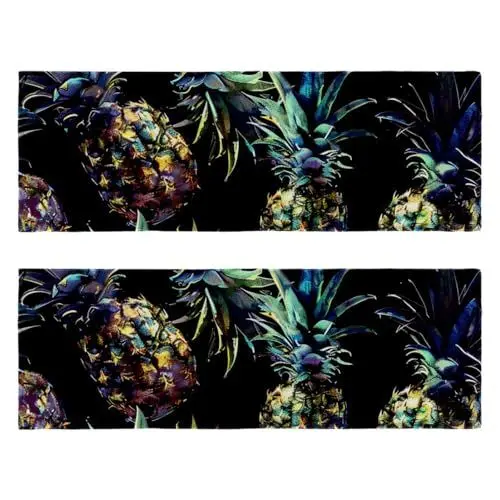 Produktbild: FNETJXF Quick Dry Handtuch, Gym Handtücher, dünne Handtücher Schnelltrocknend für Sport, Fitnessstudio, Rucksackreisen, Wandern, Yoga - Fruchtmuster Ananas