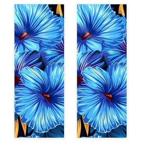 Produktbild: FNETJXF Quick Dry Handtücher für Reisen, leichtes Handtuch, dünne Handtücher, schnell trocknend für Sport, Fitnessstudio, Rucksackreisen, Wandern, Yoga - Hawaii Blue Hibiscus Tropical