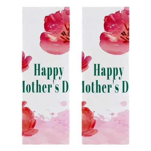 Produktbild: FNETJXF Schnell trocknendes Handtuch, Fitness-Handtücher, kompaktes Handtuch für Sport, Fitnessstudio, Rucksackreisen, Wandern, Yoga – Happy Mothers Day Flower