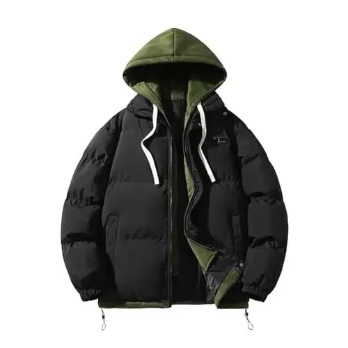 Produktbild: Herren Winter Skijacke Fleece Gefüttert Jacke Outdoor Verdickt Softshelljacke Wasserdichte Jacke Herren Winter Regenjacke Herren Wasserdicht Mit Kapuze Fahrrad Rain Windbreaker Herren Jacket Sakko 7Xl