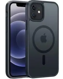 Produktbild: FNTCASE für iPhone 12 Hülle: iPhone 12 Pro Hülle Matte Strukturierte Magnetische Slim Translucent Handyhülle Militärischer Fallschutz für Mobiltelefone - Robuste Langlebig Stoßfeste Hülle