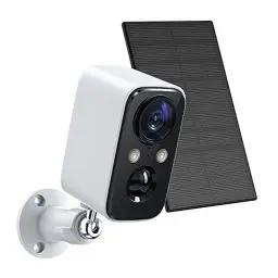 Produktbild: FOAOOD Überwachungskamera Aussen Akku Solar, Kamera Überwachung Aussen mit Farbige Nachtsicht, PIR-Personenerkennung, 2-Wege-Audio,1080P, IP66 Wasserdicht