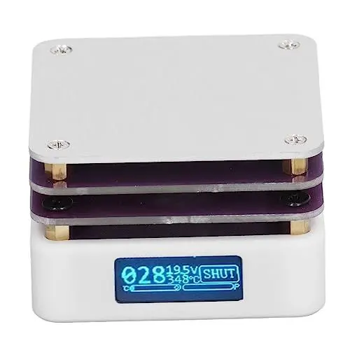 Produktbild: Focket Lötheizplatte, PD65W 20V 3,25A Mini Intelligentes Thermostat Elektrische Kochplatte LED-Mikrocomputer 2,2 X 2,2 X 1,4 Zoll Elektrische Vorheiz-Lötstation für Reparatur-DIY-Labor