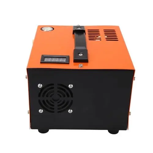 Produktbild: Focket PCP-Luftkompressor, Tragbar Hochdruck-PCP-Kompressorpumpe mit Eingebautem Netzteil, Auto-Stop, 4500 Psi 30 MPa, 300 W, Öl-/wasserfrei, Angetrieben durch Auto 12V DC