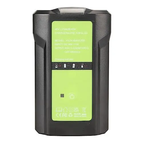 Produktbild: CCYLEZ 40-V-Ladegerät mit Dimmbarem LED-Notlicht, USB-Ausgangsleistungsanzeige, Lithium-Akku-Ladegerät für Greenworks 29472, 29482, 29462, 29252