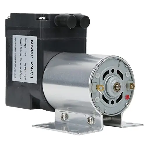 Produktbild: Fockety DC 12V/24V Mini-Vakuumpumpe, 10W 15L/min Elektrische Tragbare Luftpumpe mit Halter, Unterdruck-Saugpumpe, Luftkompressor-Membranpumpe für DIY-Projekte und Gasanalyse-Probenahme(24V)