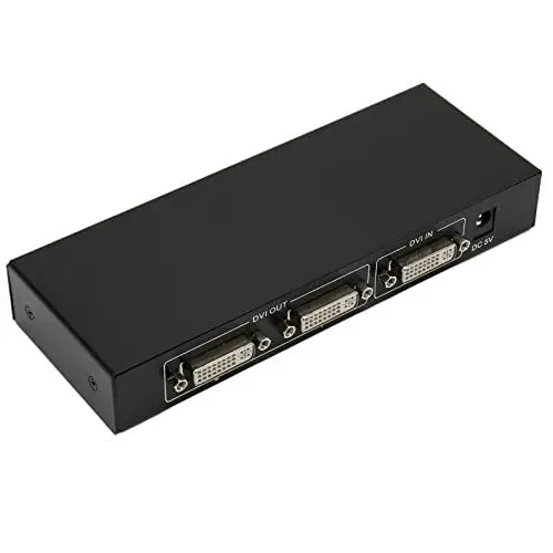 Produktbild: Fockety DVI Splitter, 1 in 2 Out 2 Port DVI Distribution Duplicator Video Splitter, Dual Monitors Distribution Duplicator Unterstützt eine Auflösung von Bis zu 4K für PC Laptop DVR HDTV