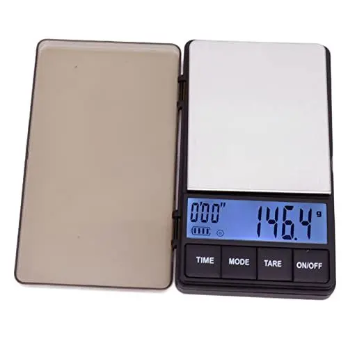 Produktbild: Espressowaage mit Timer, 1000 G X 0,1 G Hochpräzises LCD-Display, Tragbare Digitale Taschenwaage mit Tara-Funktion, Taschen-Lebensmittelwaage, Grammwaage für Küche, Schmuck, Kaffee