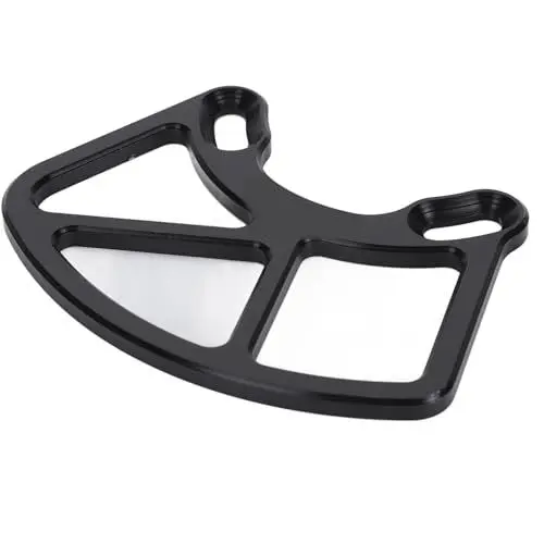 Produktbild: Fockety Fahrradkettenführung, Aluminiumlegierung MTB Bash Guard Fahrradkettenschutz, Fahrrad-Bash-Guard Fahrradkettenschutz für ISCG05 ISCG 03 22T-46T Kettenblätter Mountainbike (Black)