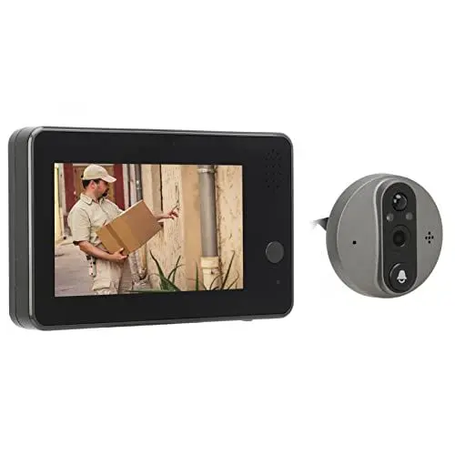 Produktbild: Fockety Gucklochkamera für Wohnungstür, 4,3-Zoll-IPS-Bildschirm 1080P 170 ° Weitwinkel-WLAN-Türspion-Viewer, Video-Türklingelkamera mit Bewegungserkennung, Digitale