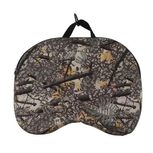 Produktbild: Fockety Jagdsitzkissen, Tarnung Konkaves Sitzkissen Tragbarer Stadionsitz Outdoor-Kissen Bleacher-Kissen für die Jagd, Eisfischen, Wandern, Camping
