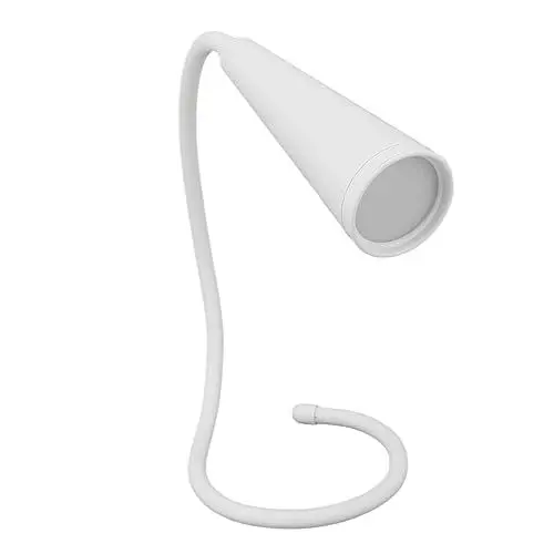 Produktbild: Fockety LED-Nackenleselampe, 3 Farbmodi, Stufenlose Dimmhelligkeit, Buchlampe Zum Lesen Im Bett mit Biegbaren Armen, Nachtlampe Zum Reparieren, Nachtlaufen, Gehen, Stricken
