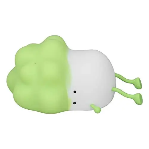 Produktbild: Fockety Lying Cabbage Nachtlicht, 3 Modi LED Silikon Dimmbar Zeitgesteuertes Nachtlicht mit Berührungssensor, Wiederaufladbar Schlaf Kinderzimmer Nachttischlampe für Stillen Baby Schlafzim (Grün)