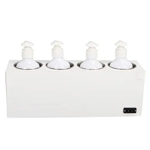Produktbild: Fockety Massageöl-Lotionswärmer, 4 Flaschen, Konstante Temperatur, Einstellbar, Schnelle Erwärmung, Massageölerwärmer, Multifunktionaler 110-250-V-Lotionswärmer für Massageöl, Gleitmittel,(EU)