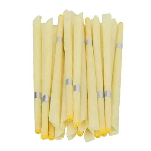 Produktbild: Fockety Ohrenschmalz-Entfernungs-Kit, Bienenwachs Baumwolle reguliert Körper Gleichgewicht Wachs-Entferner Kit 20Pcs Ohrenschmalz Kerze Wattestäbchen Ohrenpflege Schutzscheibe für Home Beauty Salon