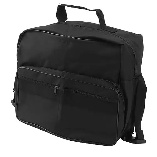 Produktbild: Fockety Rollstuhl-Tasche, wasserdicht große Kapazität Rollstuhl Rucksack Tasche, Oxford Cloth Rollstuhl Taschen auf der Rückseite für elektrische Rollstuhl, schwarz zu hängen