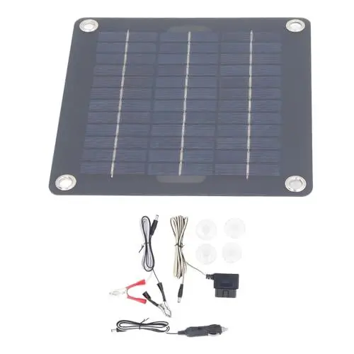 Produktbild: Fockety Solarpanel-Kit, 12V 18V Ausgang 20W Solar Akku Ladegerät Maintainer Hohe Effizienz Mono Kristalliner Batterie Halter Solar Trickle Ladegerät Für RV-Auto Boot Motorrad Marine