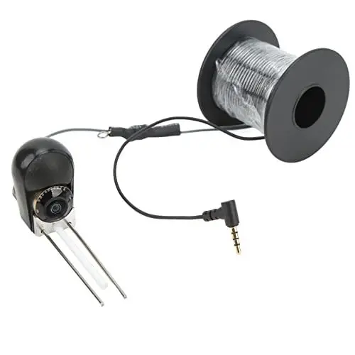Produktbild: Unterwasser-Angel Kamera, Tragbare HD-Video-Finder-Kamera mit Angel Kabel und 940 Stück LED-weißen Lichtern, CVBS-wasserdichte Kamera für Meer, See, Boot, Kajak, Eisfischen (30m/98,4ft)