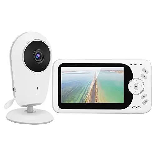 Produktbild: Fockety Video-Babyphone, 2,4 GHz 4,3-Zoll-HD-Digital-Kabellos-Baby-Videomonitor, Infrarot-, Zwei-Wege-Gespräch, Temperaturanzeige, Schlaflieder, VOX-Modus, 960 Fuß