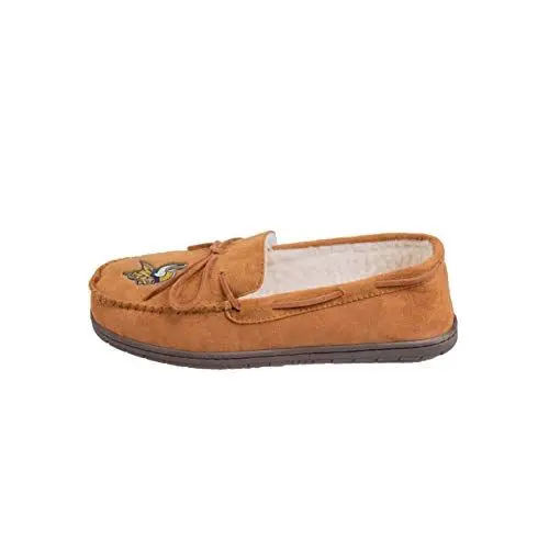 Produktbild: FOCO Forever Collectibles Championship NFL American Football International Fan Hausschuhe Mokassin Slippers Pantoffeln (L, MINNESOTA VIKINGS)