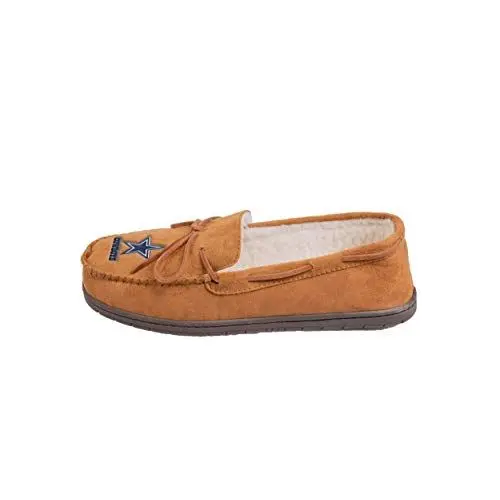 Produktbild: FOCO Forever Collectibles Championship NFL American Football International Fan Hausschuhe Mokassin Slippers Pantoffeln (L, Dallas Cowboys)