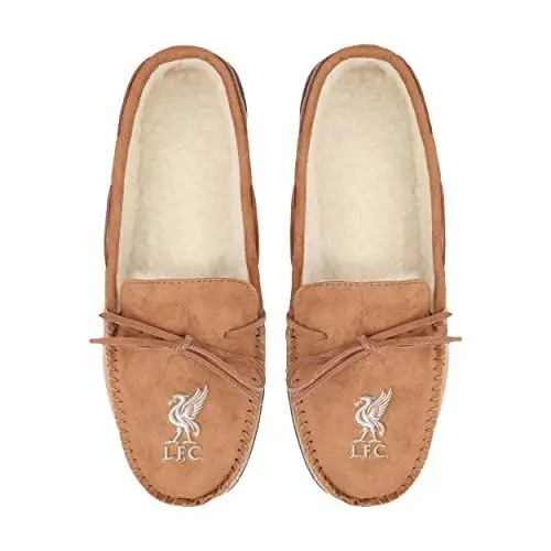 Produktbild: FOCO Fußball-Mokassin-Hausschuhe, Wildlederimitat S Liverpool
