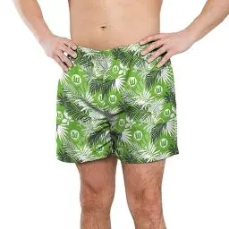 Produktbild: FOCO Offizielles Lizenzprodukt Fußball-Board-Shorts für Herren mit Blumenmuster (VFL Wolfsburg) (X-Large)