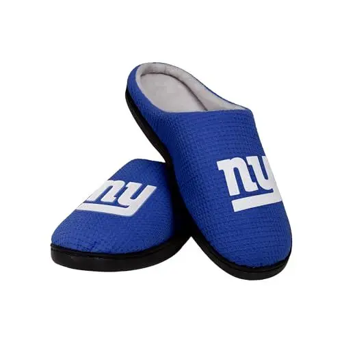 Produktbild: FOCO Offizielles Lizenzprodukt NFL Gedächtnisschaum Pantoffeln für Herren (New York Giants) (44-45 EU)