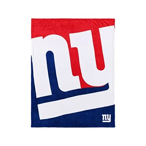 Produktbild: FOCO Offizielles Lizenzprodukt NFL New York Giants Supreme Slumber Plüsch-Überwurfdecke
