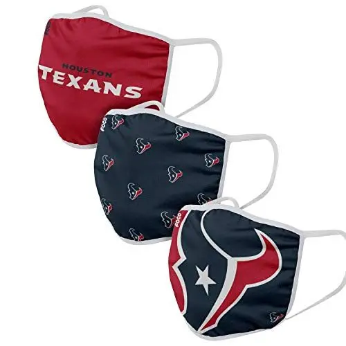 Produktbild: FOCO Houston Texans NFL Face Covering 3Pack Face Mask Forever Collectibles - One-Size