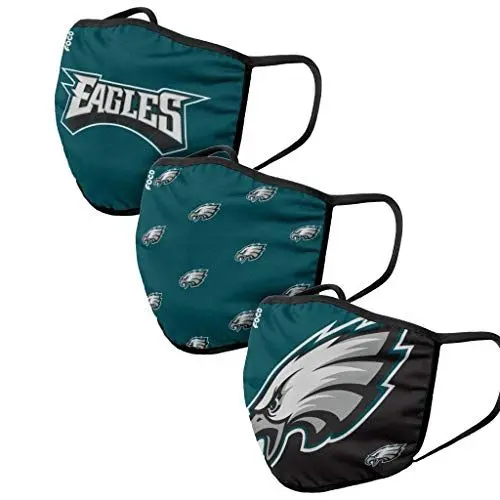 Produktbild: FOCO NFL Mund-Nasen-Bedeckung 3er Set - Philadelphia Eagles