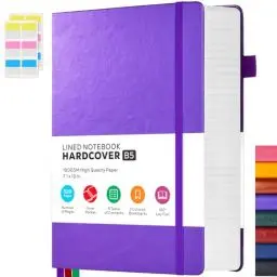 Produktbild: FOCUS DAY Notizbuch Tagebuch B5 für Erwachsene, 320 Seiten Notizblock Journal Buch, geeignet zum Schreiben und Notieren im Büro, in der Schule und zu Hause, Hardcover, Liniert, 19 x 25,4 cm, Lila