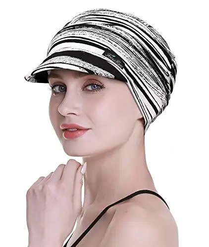 Produktbild: FocusCare Zeitungsjunge-Kappe für Chemo-Frauen-Baumwollcowboy-Hut-Eimer Beanie für Haar-Verlust