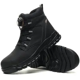 Produktbild: FOGOIN Arbeitsschuhe Herren Wasserdicht, Arbeitsschuhe Herren S3 Leicht, Drehknopf Anti-Smash und Anti-Punktur Arbeit Versicherung Sicherheitsschuhe Arbeitsstiefel Sicherheitsstiefel Unisex