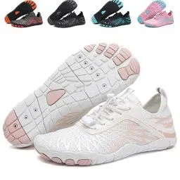 Produktbild: FOGOIN Walkingschuhe Damen Herren, Sommer Schnell Trocknend Barfussschuhe Damen Sommer, Atmungsaktiv rutschfeste, Leichte Breite Zehenschuhe