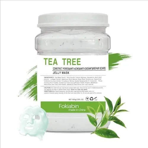 Produktbild: FOKIABIN Jelly Mask Powder for Gesichtskuren Feuchtigkeitsspendend Pflegend peel off maske gesicht Gelee Gesichtsmaske Hautpflege (Teebaum)