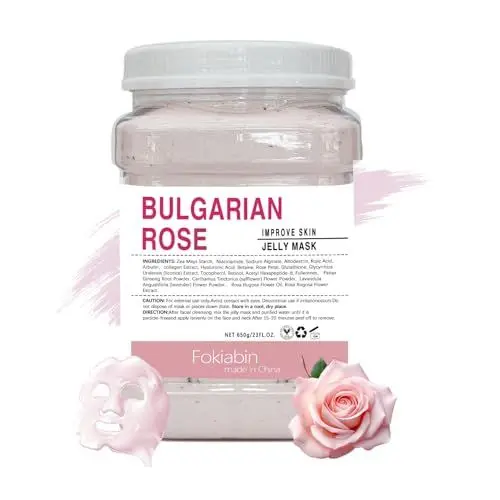 Produktbild: FOKIABIN Jelly Mask Powder for Gesichtskuren Feuchtigkeitsspendend Pflegend peel off maske gesicht Gelee Gesichtsmaske Hautpflege (bulgarischer Rose)