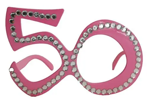 Produktbild: Folat 00752 - Brille mit Diamanten - rosa - Zahl 50