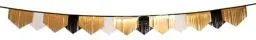 Produktbild: Folat 63750 Fransengirlande-BlackGold HNY-Gewellt-schwarz/Gold/weiß-Silvester Deko, Neujahrs Party, Neujahr Silvesterdeko, Frohes Neues Jahr, Happy New Year, Mehrfarbig