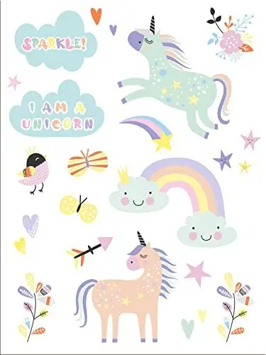 Produktbild: Folat 68361 Tätowierungen Unicorns & Rainbows