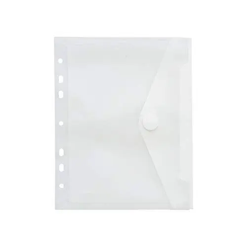Produktbild: FolderSys A5, Klettverschluss, Abheftrand, PP farblos transparent, 10 Stück, 40156-04_SML