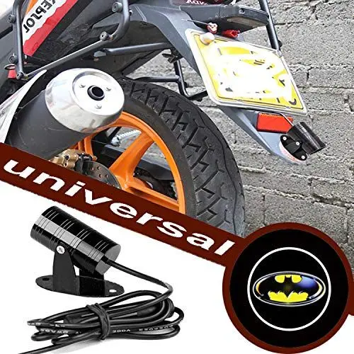 Produktbild: FOLGEMIR Motorrad Logo Projektor, DC 12V LED Licht, 3D Ghost Shadow Willkommen Lampe, mehr als 200 Embleme verfügbar! (Nr.105 - Batman)