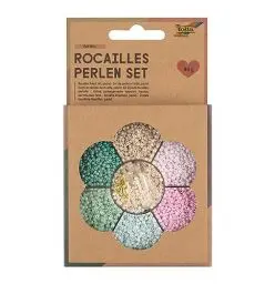 Produktbild: folia 12908 - Rocailles Perlen Set, Pastell, ideal, um eigenen Schmuck zu gestalten und herzustellen
