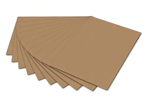 Produktbild: folia 6175 - Fotokarton Rehbraun, 50 x 70 cm, 300 g/qm, 10 Bogen - zum Basteln und kreativen Gestalten von Karten, Fensterbildern und für Scrapbooking