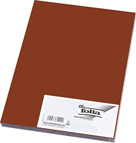 Produktbild: folia 6385 - Tonpapier schokobraun, DIN A3, 130 g/qm, 50 Blatt - zum Basteln und kreativen Gestalten von Karten, Fensterbildern und für Scrapbooking