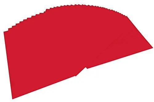 Produktbild: folia 6420 - Tonpapier hochrot, DIN A4, 130 g/qm, 100 Blatt - zum Basteln und kreativen Gestalten von Karten, Fensterbildern und für Scrapbooking