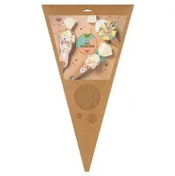 Produktbild: folia 92703 - Schultüte Bastelset SAFARI SCHOOL, Bastelmaterial für eine Zuckertüte, gestaltbar als Lama, Löwe oder Faultier, ca. 68 cm, Mittel